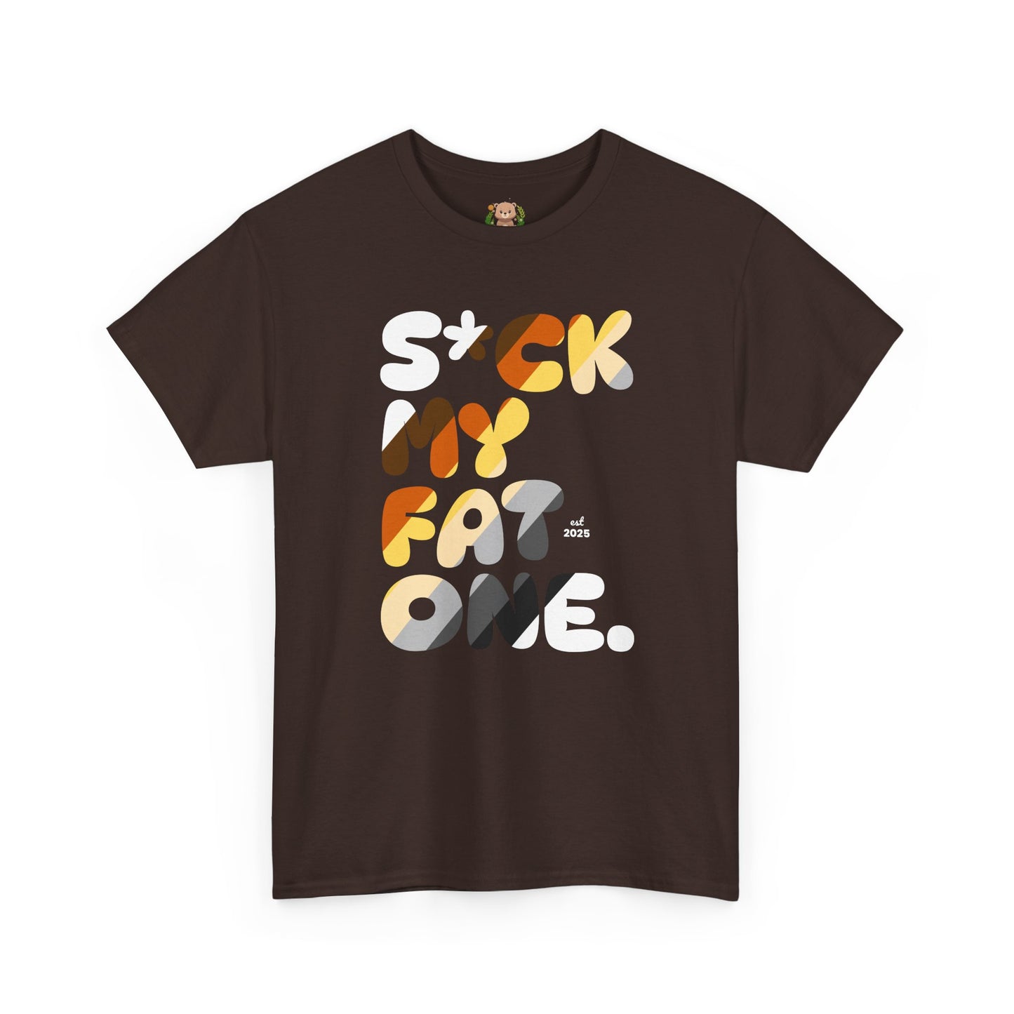 Suck my fat one bear flag (front) unisex crewneck t-shirt