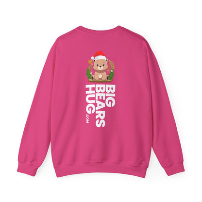 Pancha bear hug (back) Christmas unisex cozy crewneck sweatshirt