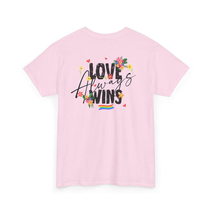Love always wins (back) unisex crewneck t-shirt