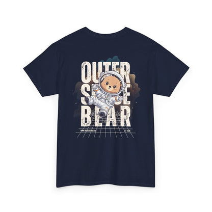 Outer space bear (back) unisex crewneck t-shirt