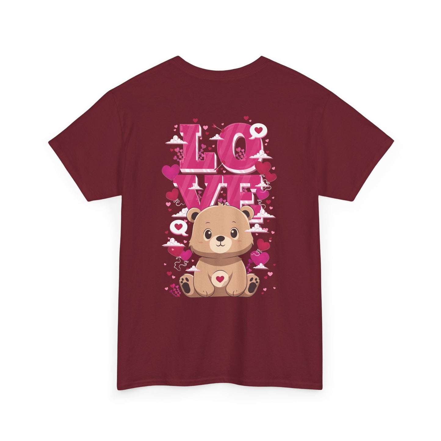 Pancha bear's love (back) unisex crewneck t-shirt