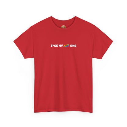 Suck my fat one rainbow mini (front) unisex crewneck t-shirt
