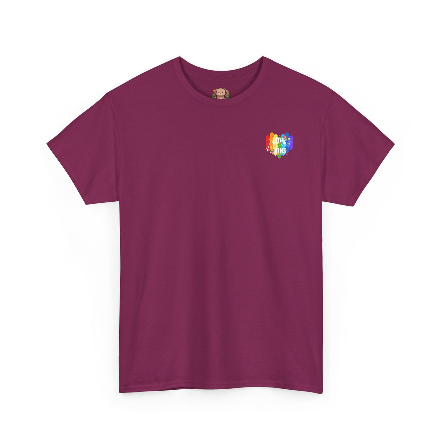 Love always wins rainbow mini (front) unisex crewneck t-shirt