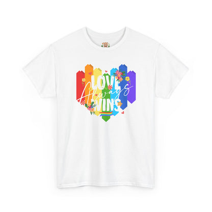 Love always wins rainbow (front) unisex crewneck t-shirt