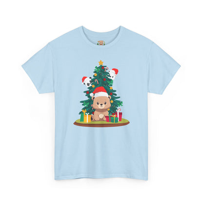 Peek a booo Christmas Santa bears (front) unisex crewneck t-shirt