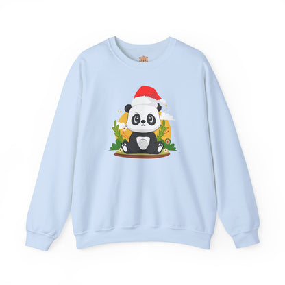 Macho bear hug (front) Christmas unisex cozy crewneck sweatshirt
