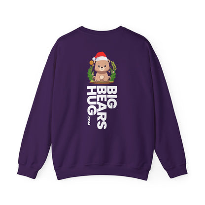Pancha bear hug (back) Christmas unisex cozy crewneck sweatshirt