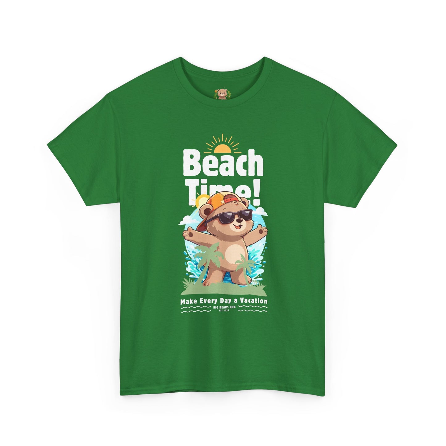 Beach time with Pancha (front) unisex crewneck t-shirt