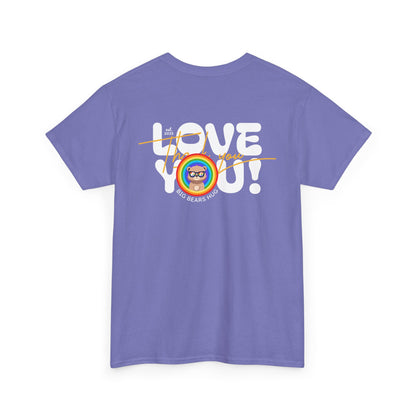 Love you and thank you rainbow (back) unisex crewneck t-shirt