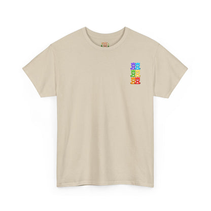 Rainbow bears mini grid unisex crewneck t-shirt