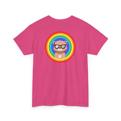 Rainbow Pancha bear rings (back) unisex crewneck t-shirt