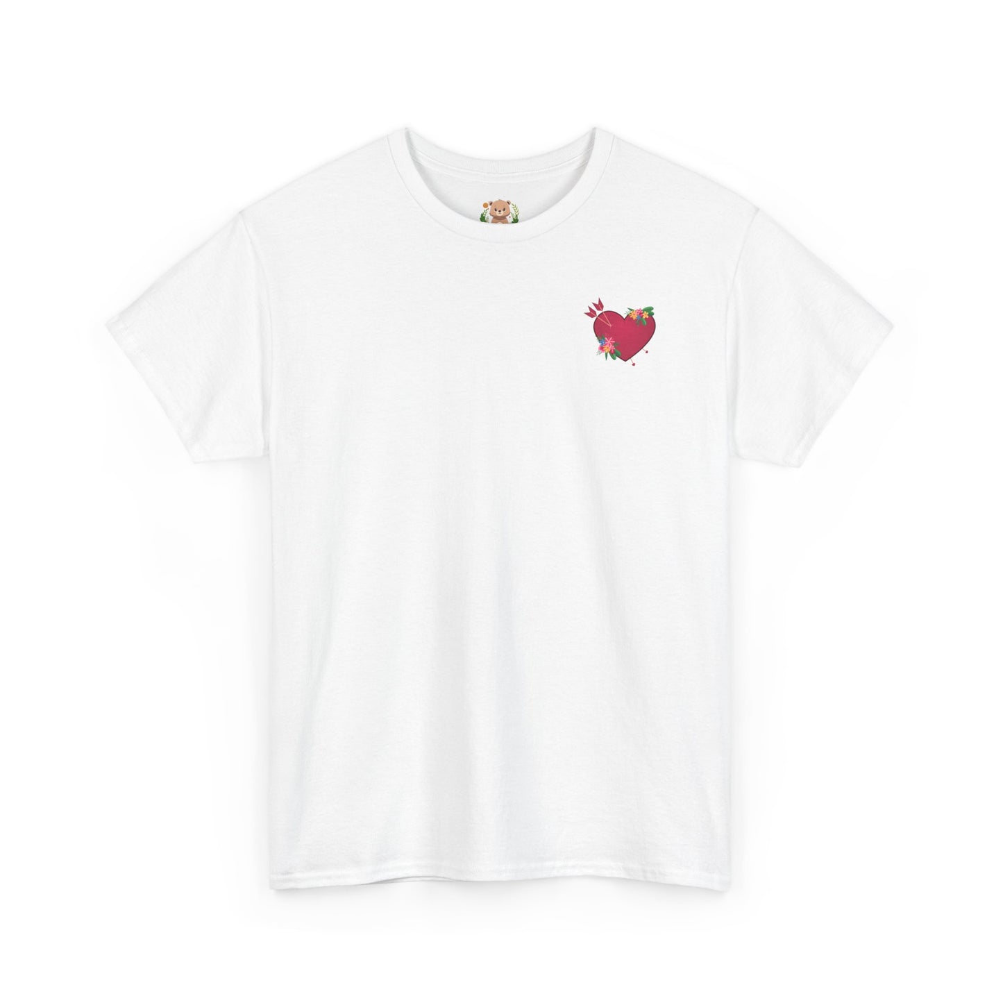 Heart full of love mini (front) unisex crewneck t-shirt