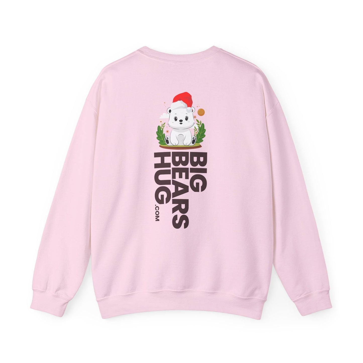 Snojo bear hug (back) Christmas unisex cozy crewneck sweatshirt