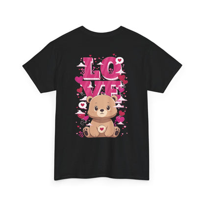 Pancha bear's love (back) unisex crewneck t-shirt