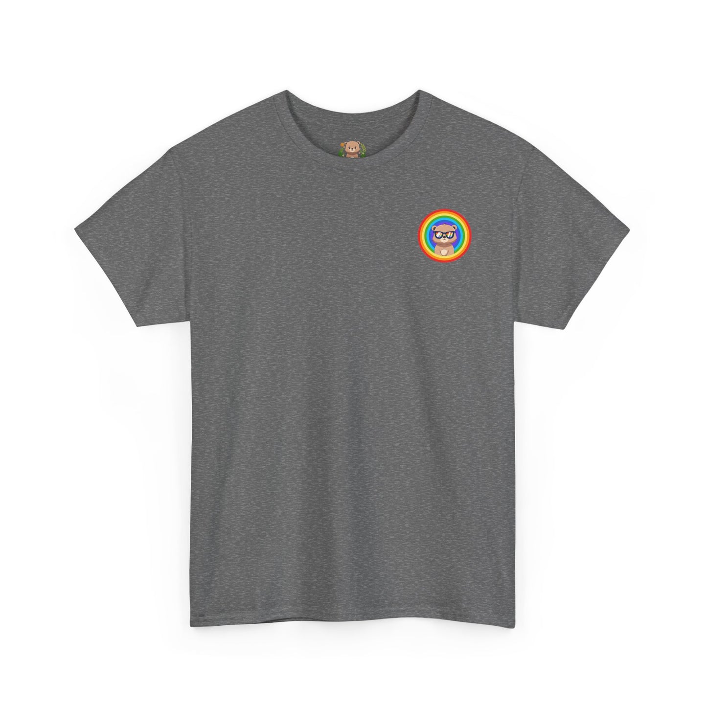 Rainbow Pancha bear rings mini (front) unisex crewneck t-shirt