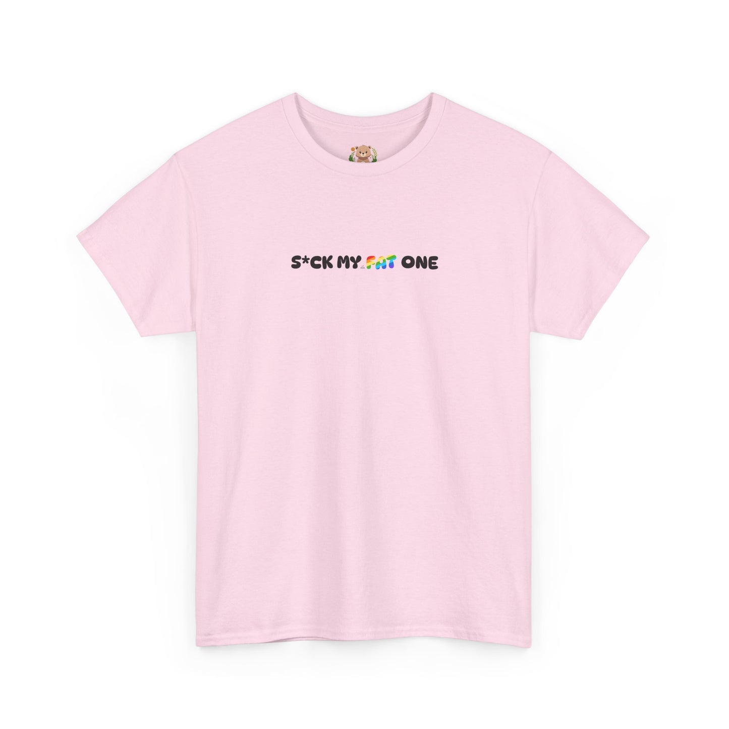 Suck my fat one rainbow mini (front) unisex crewneck t-shirt