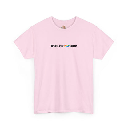 Suck my fat one rainbow mini (front) unisex crewneck t-shirt