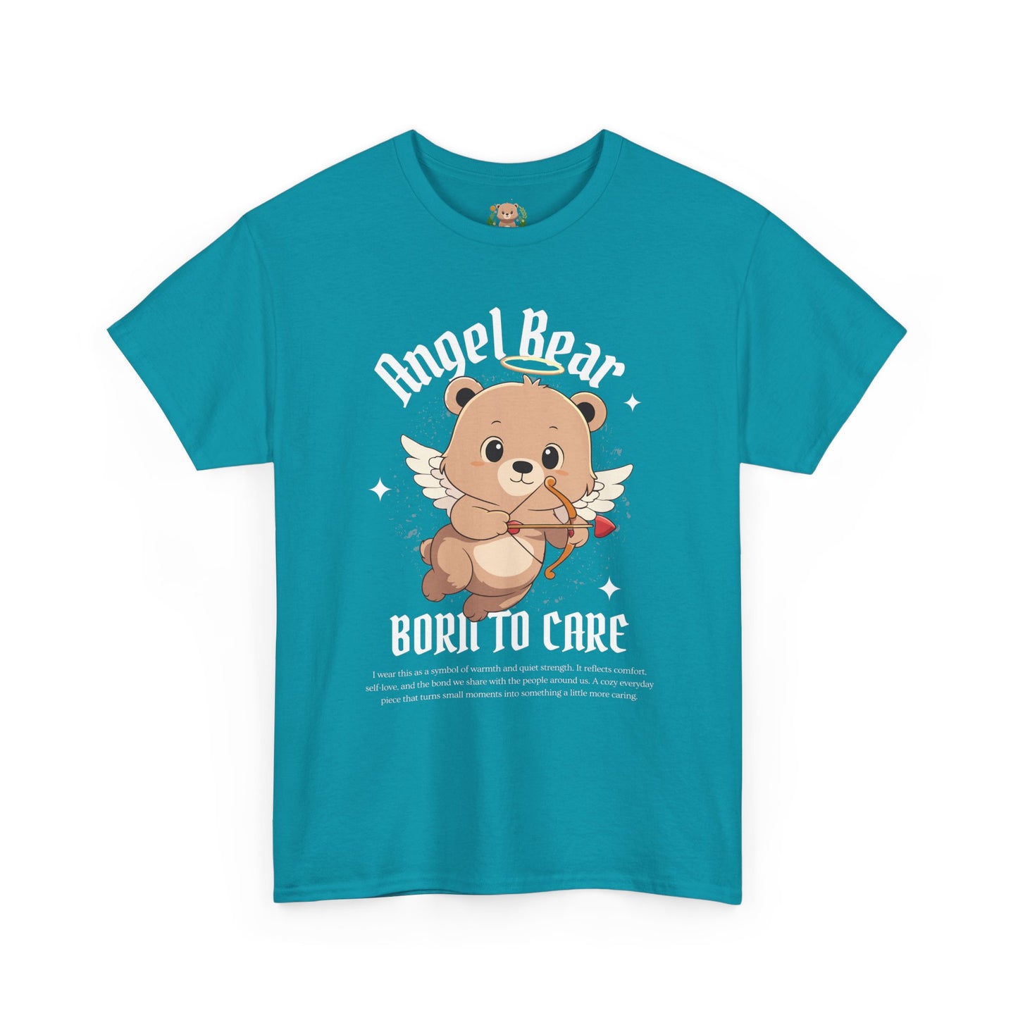 Angle bear, born to care (front) unisex crewneck t-shirt