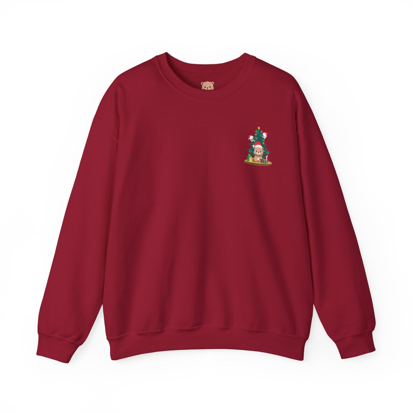 Peek a booo mini Christmas Santa bears unisex cozy crewneck sweatshirt