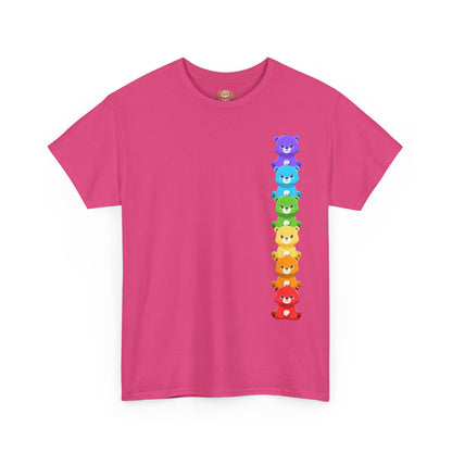 Rainbow bears line (front) unisex crewneck t-shirt