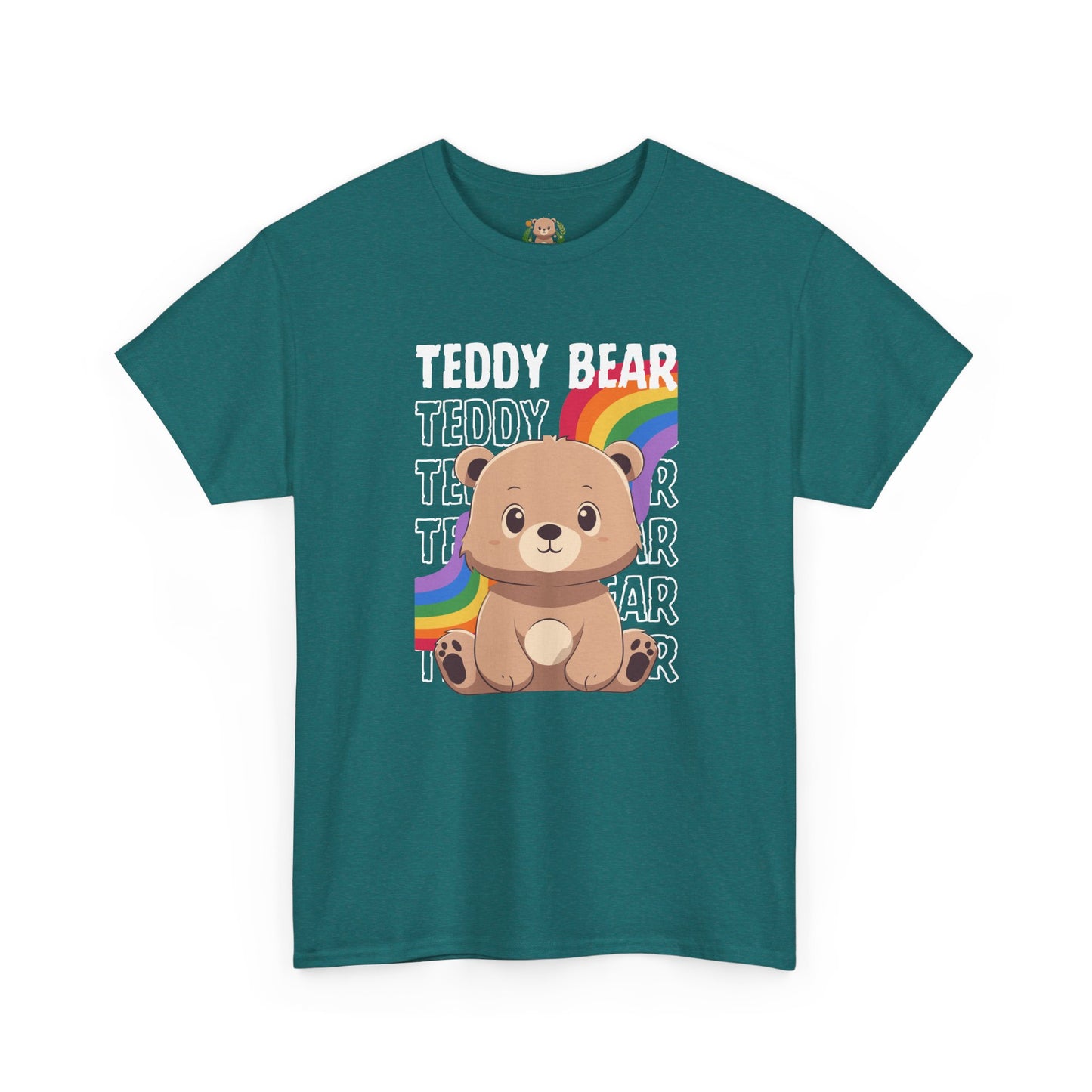 Teddy bear rainbow pancha (front) unisex crewneck t-shirt