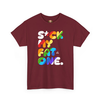 Suck my fat one rainbow (front) unisex crewneck t-shirt