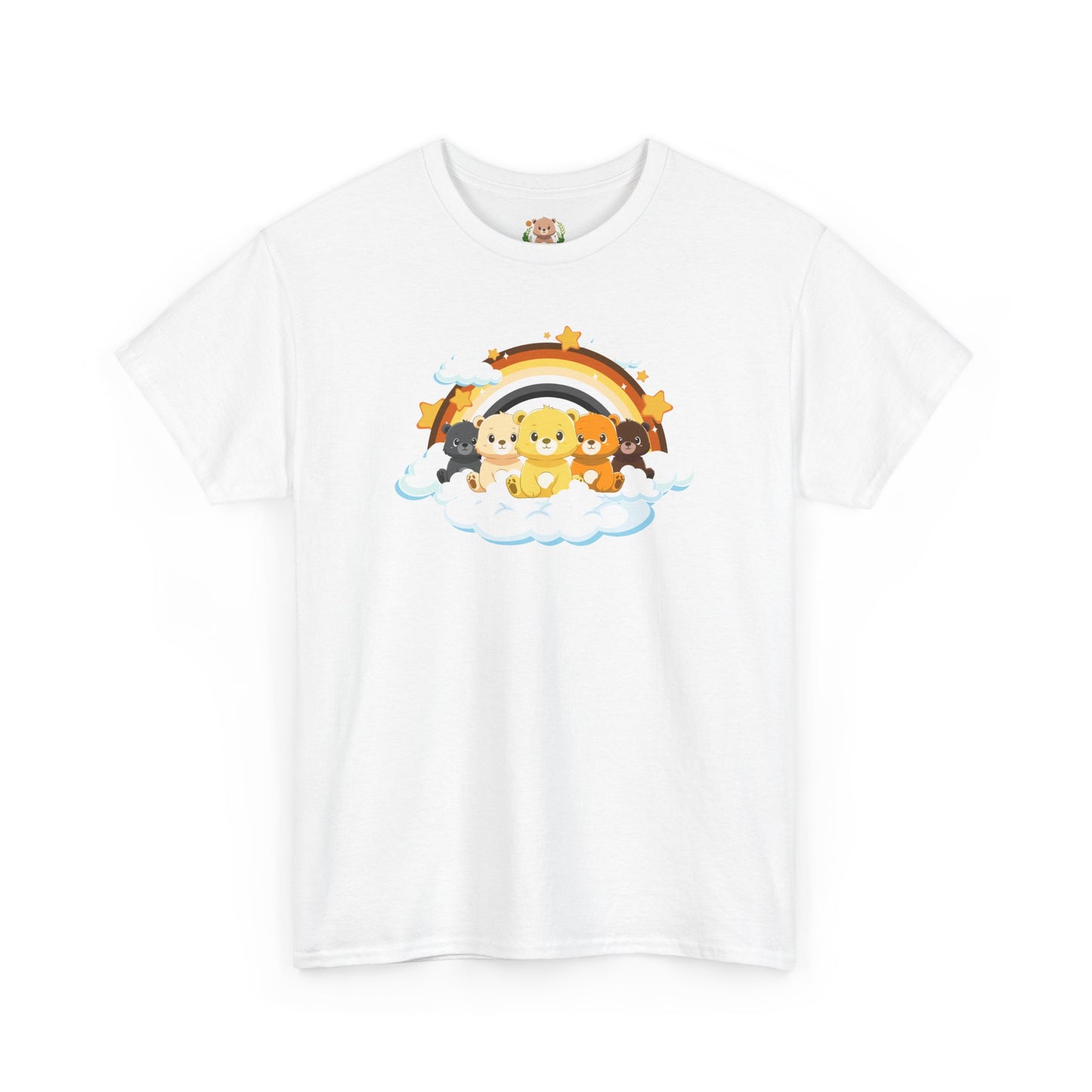 Bear flag rainbow bears in the cloud unisex crewneck t-shirt