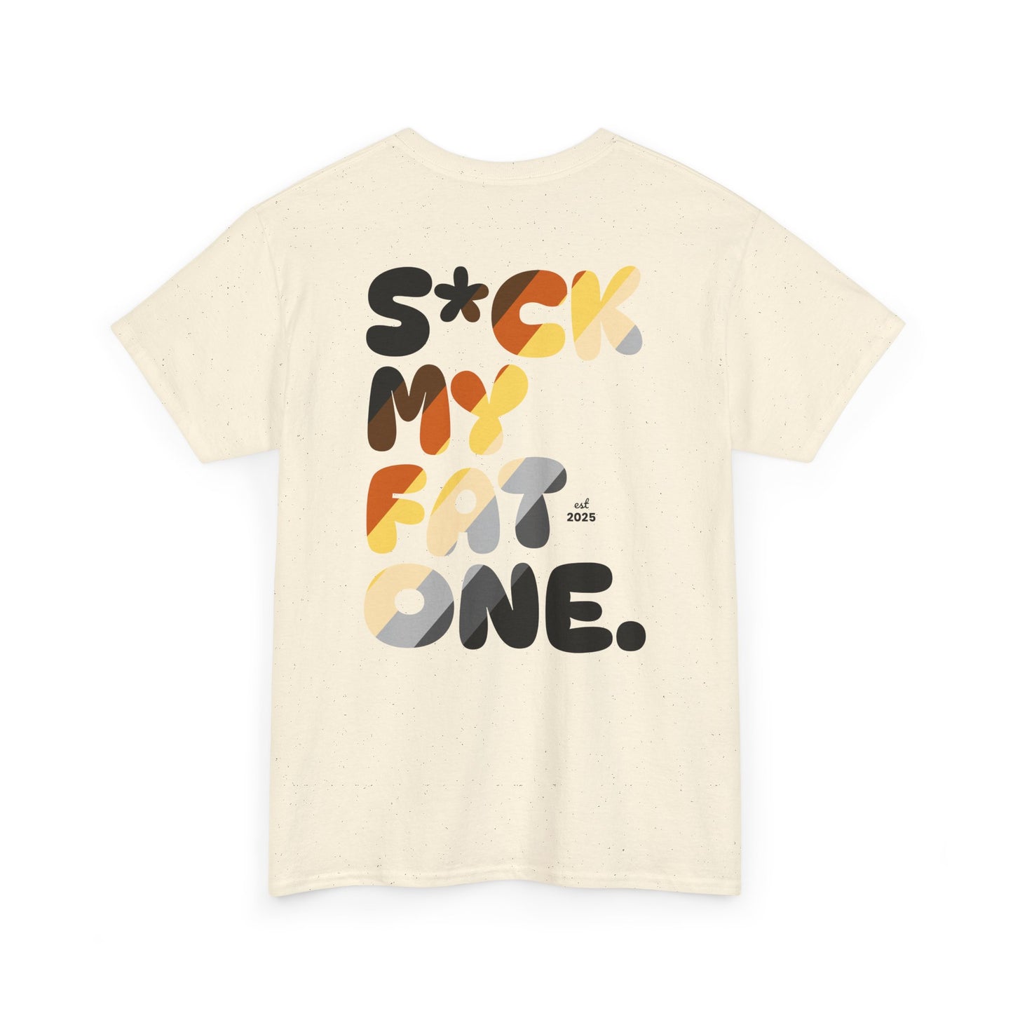 Suck my fat one bear flag (back) unisex crewneck t-shirt