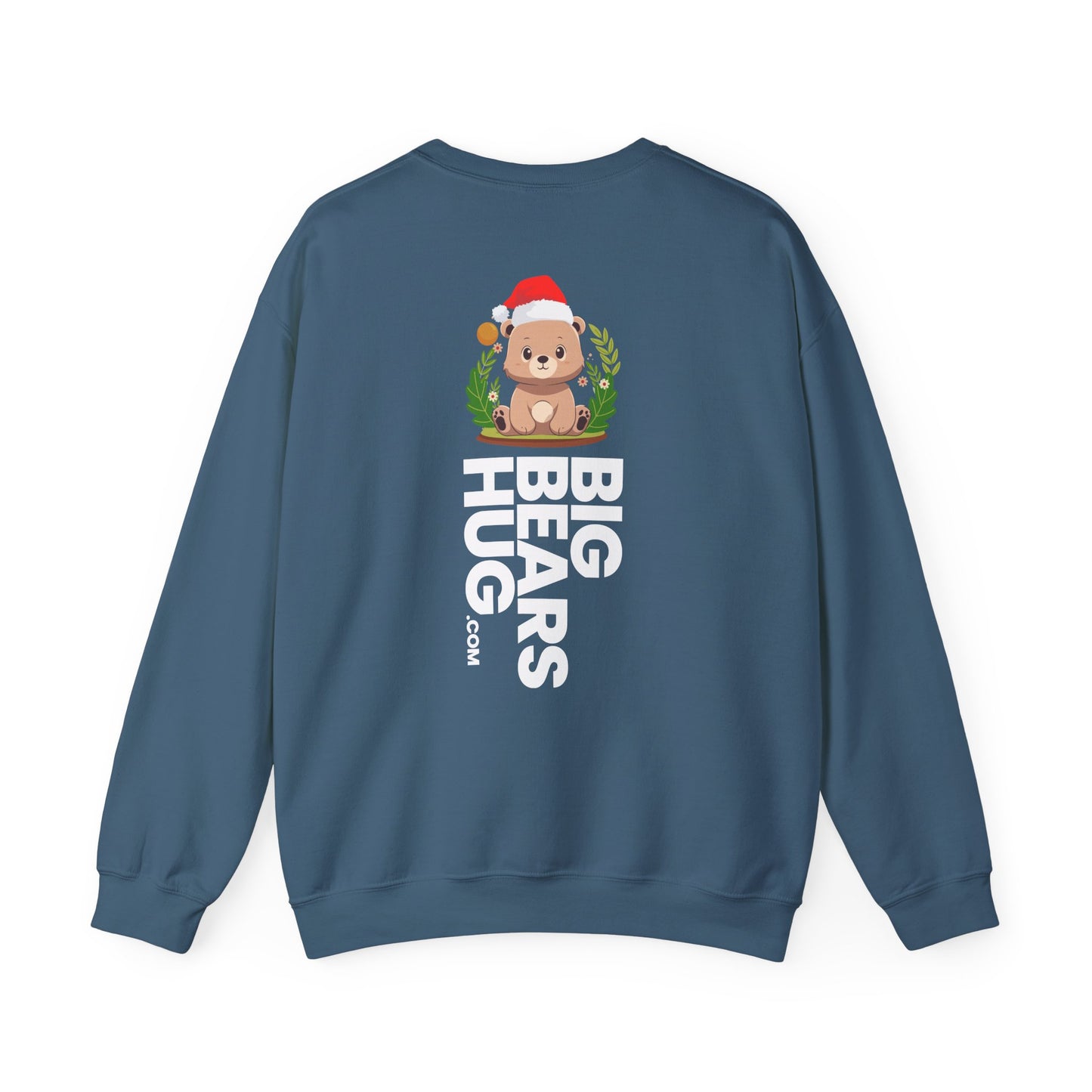 Pancha bear hug (back) Christmas unisex cozy crewneck sweatshirt
