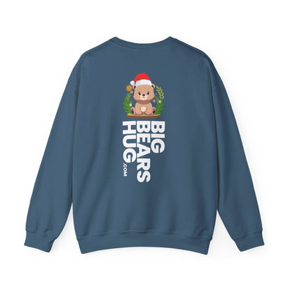 Pancha bear hug (back) Christmas unisex cozy crewneck sweatshirt