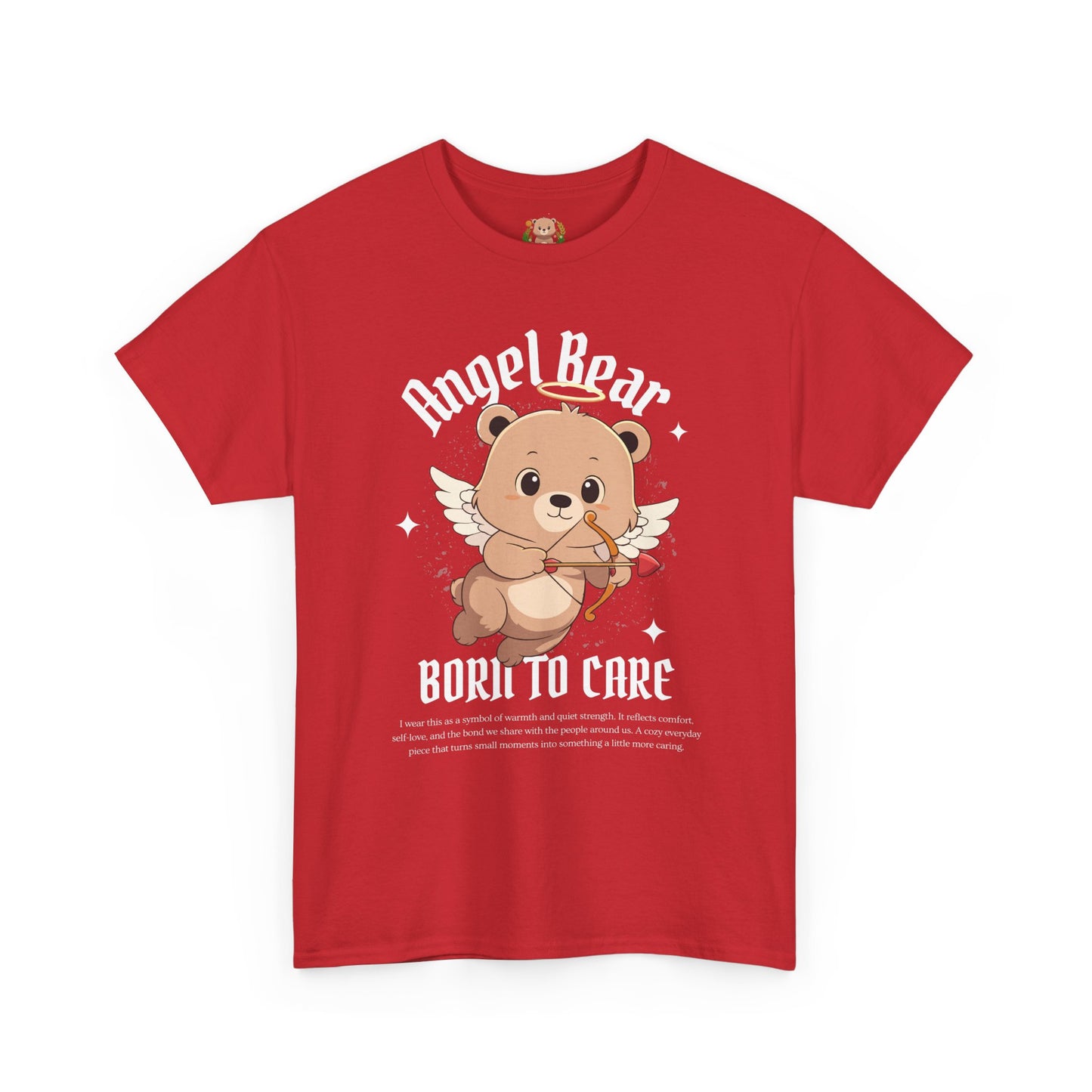 Angle bear, born to care (front) unisex crewneck t-shirt