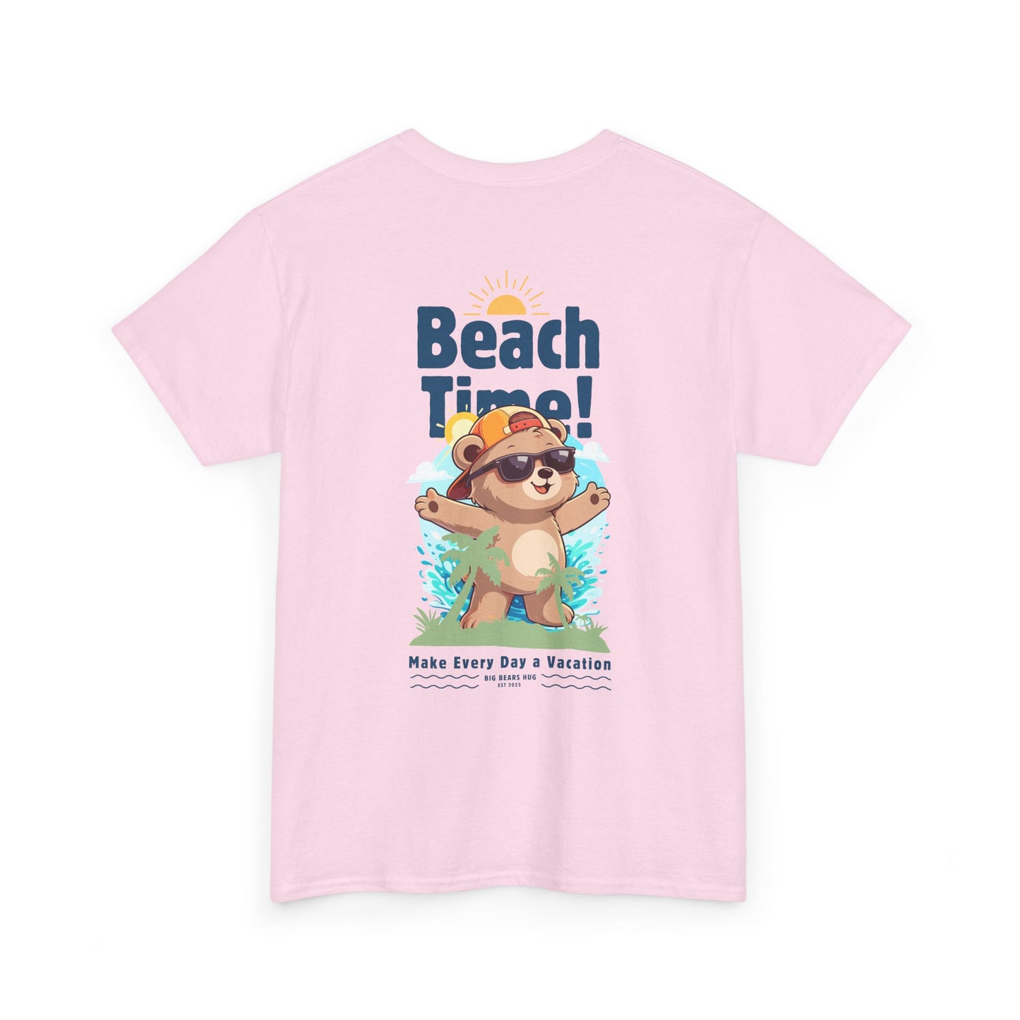Beach time with Pancha (back) unisex crewneck t-shirt