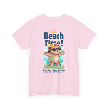 Beach time with Pancha (back) unisex crewneck t-shirt