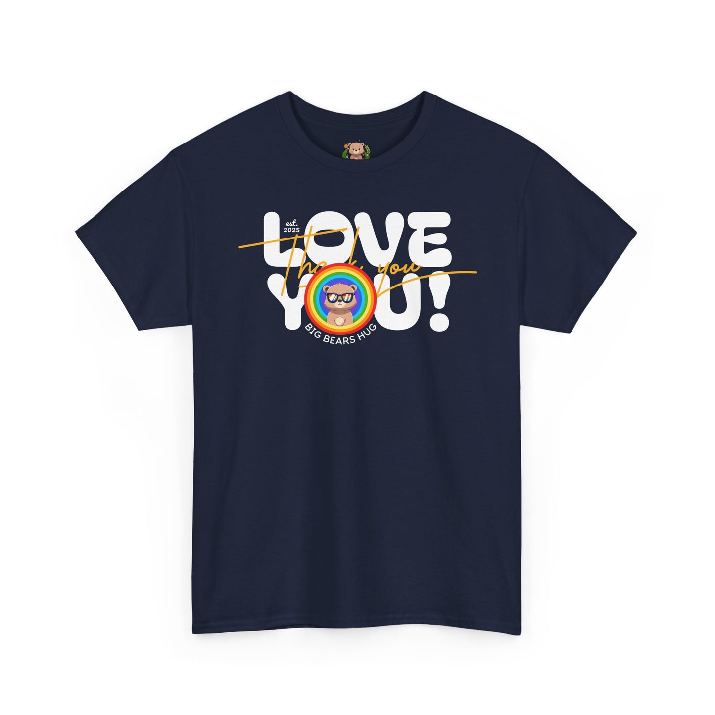 Love you and thank you rainbow (front) unisex crewneck t-shirt