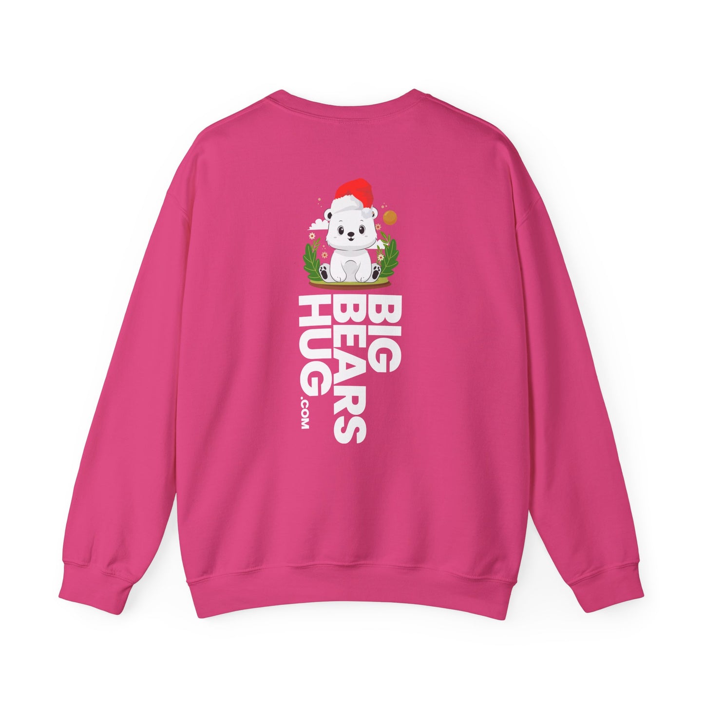 Snojo bear hug (back) Christmas unisex cozy crewneck sweatshirt