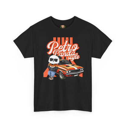 Retro panda style with Macho (front) unisex crewneck t-shirt