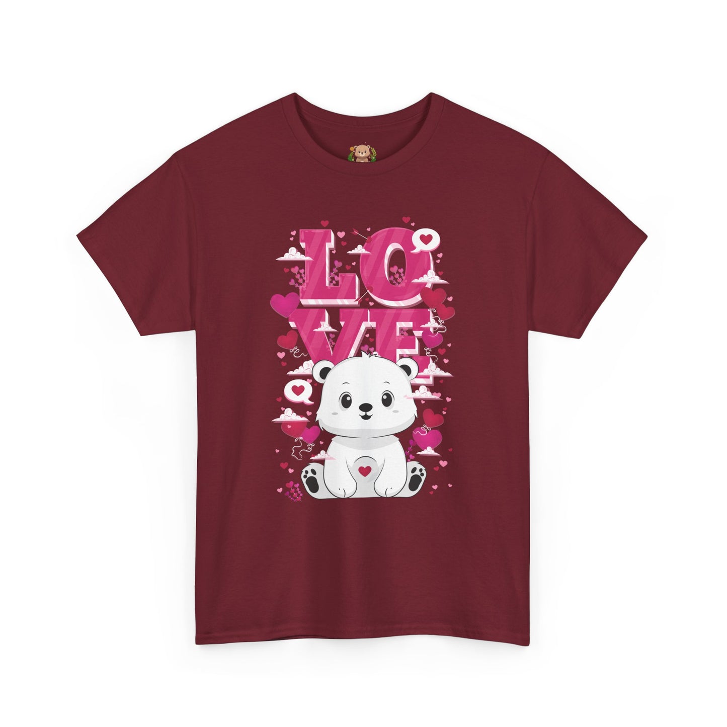 Snojo bear's love (front) unisex crewneck t-shirt