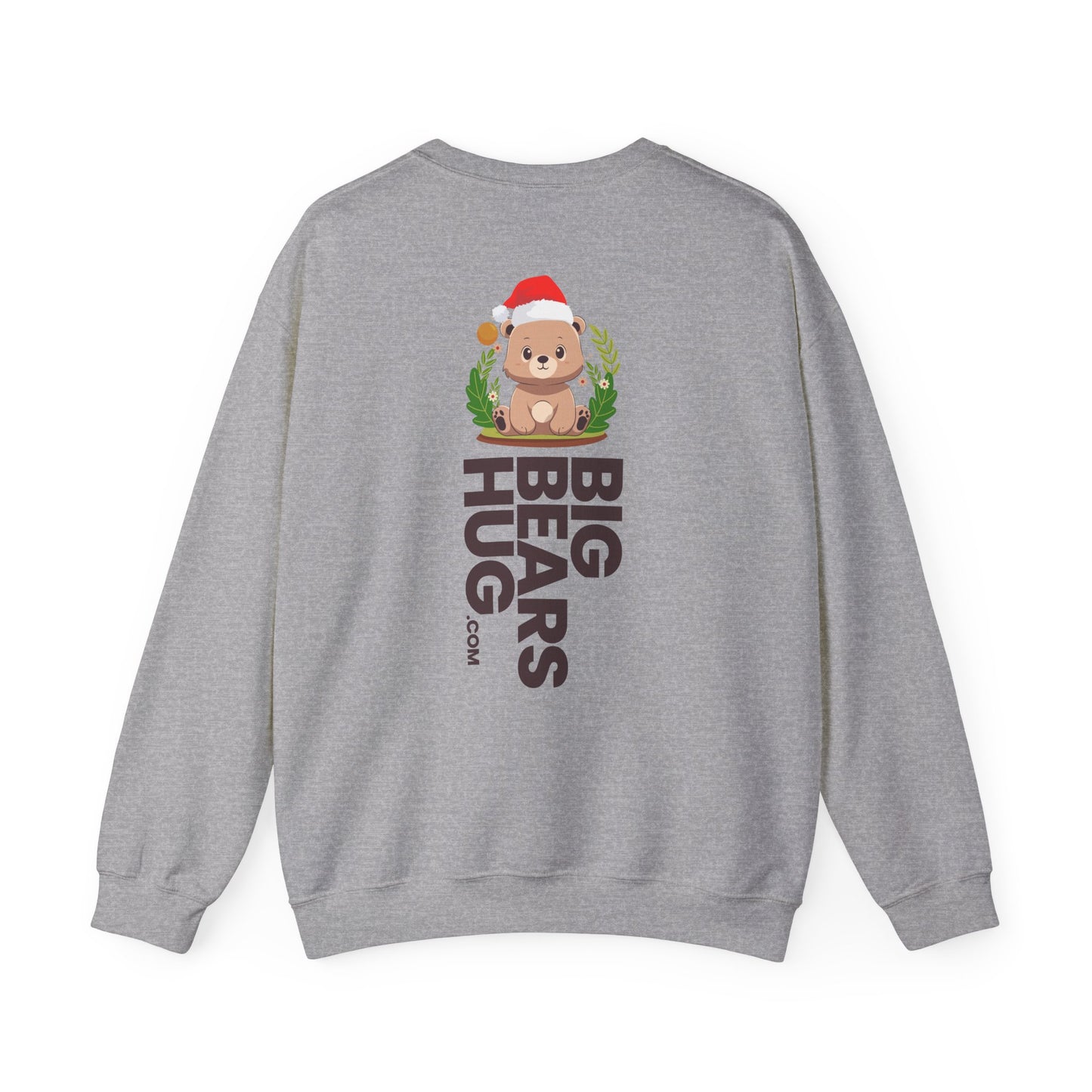 Pancha bear hug (back) Christmas unisex cozy crewneck sweatshirt