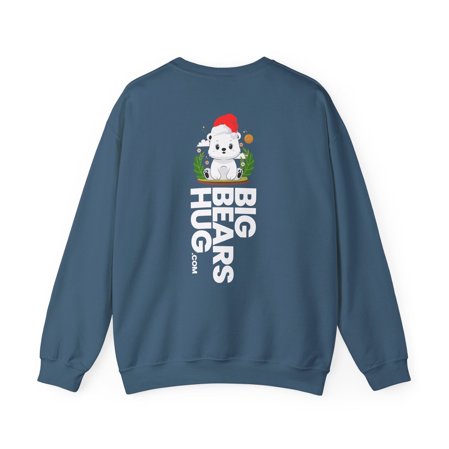 Snojo bear hug (back) Christmas unisex cozy crewneck sweatshirt
