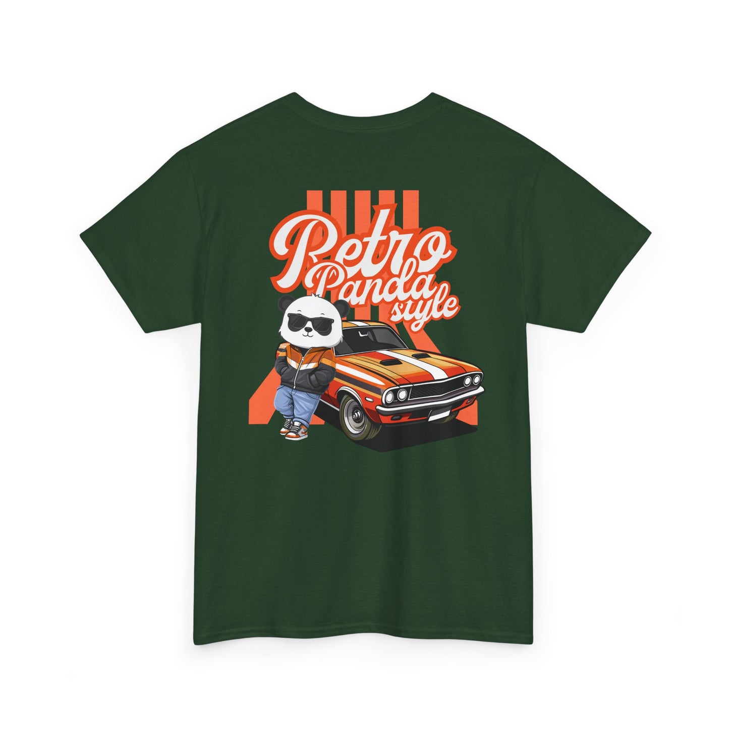 Retro panda style with Macho (back) unisex crewneck t-shirt