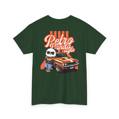 Retro panda style with Macho (back) unisex crewneck t-shirt
