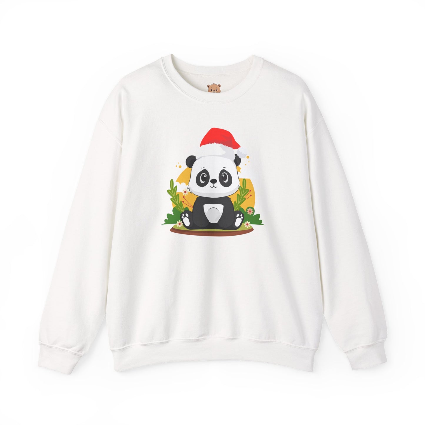 Macho bear hug (front) Christmas unisex cozy crewneck sweatshirt