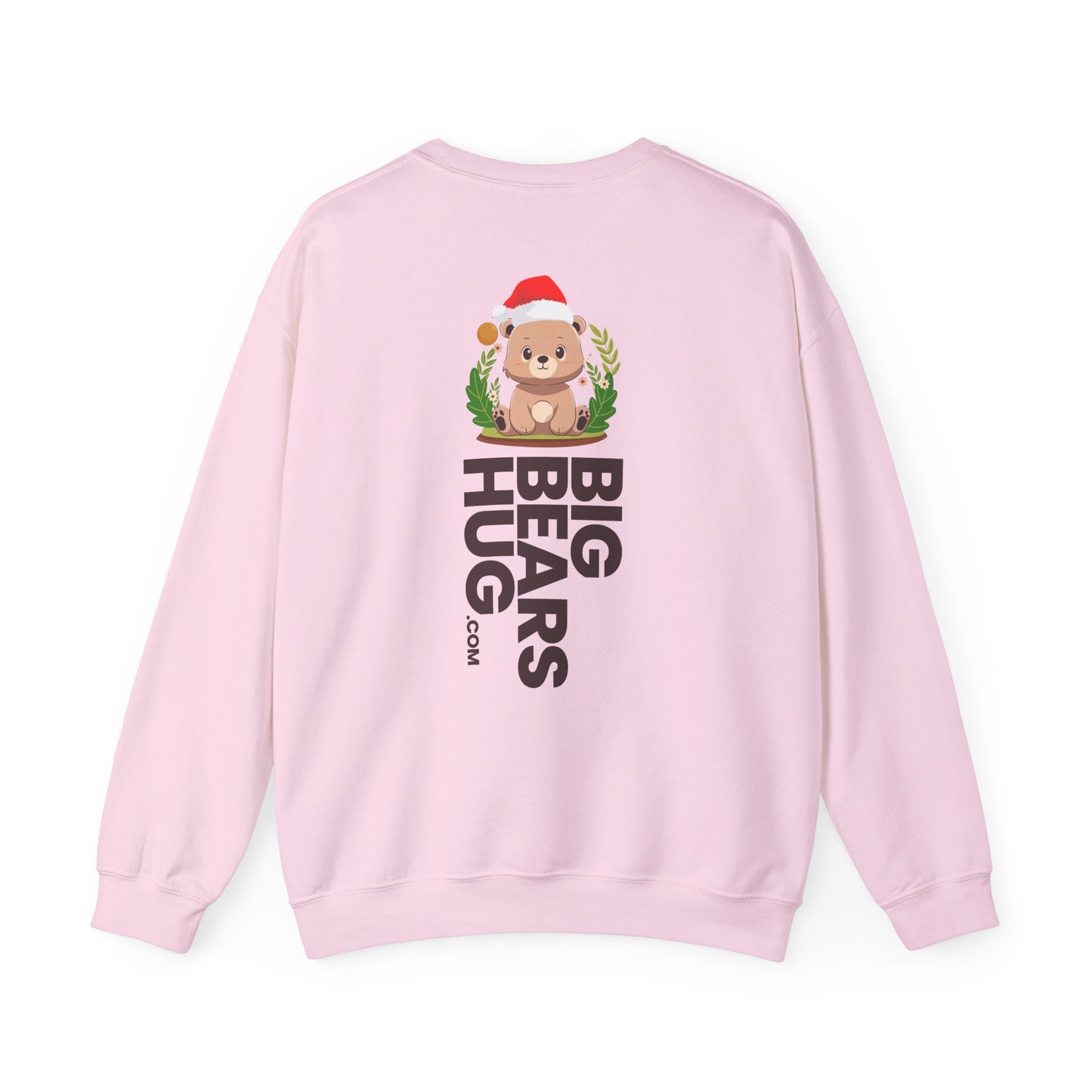 Pancha bear hug (back) Christmas unisex cozy crewneck sweatshirt