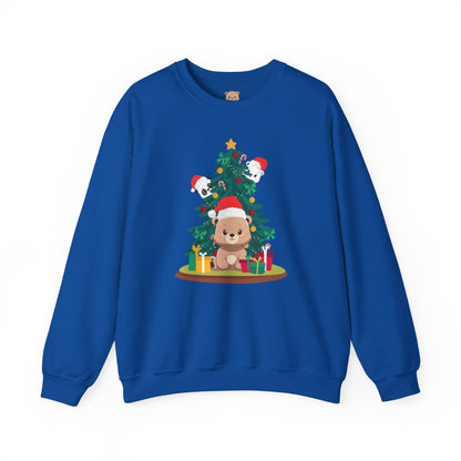 Peek a booo Christmas Santa bears unisex cozy crewneck sweatshirt