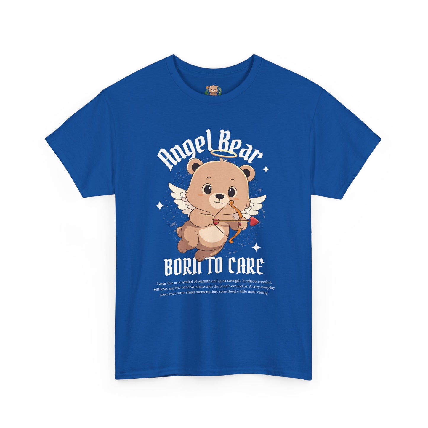 Angle bear, born to care (front) unisex crewneck t-shirt