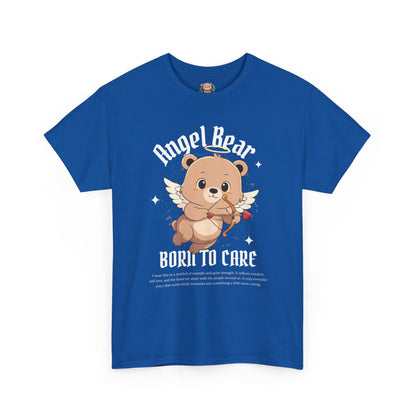 Angle bear, born to care (front) unisex crewneck t-shirt