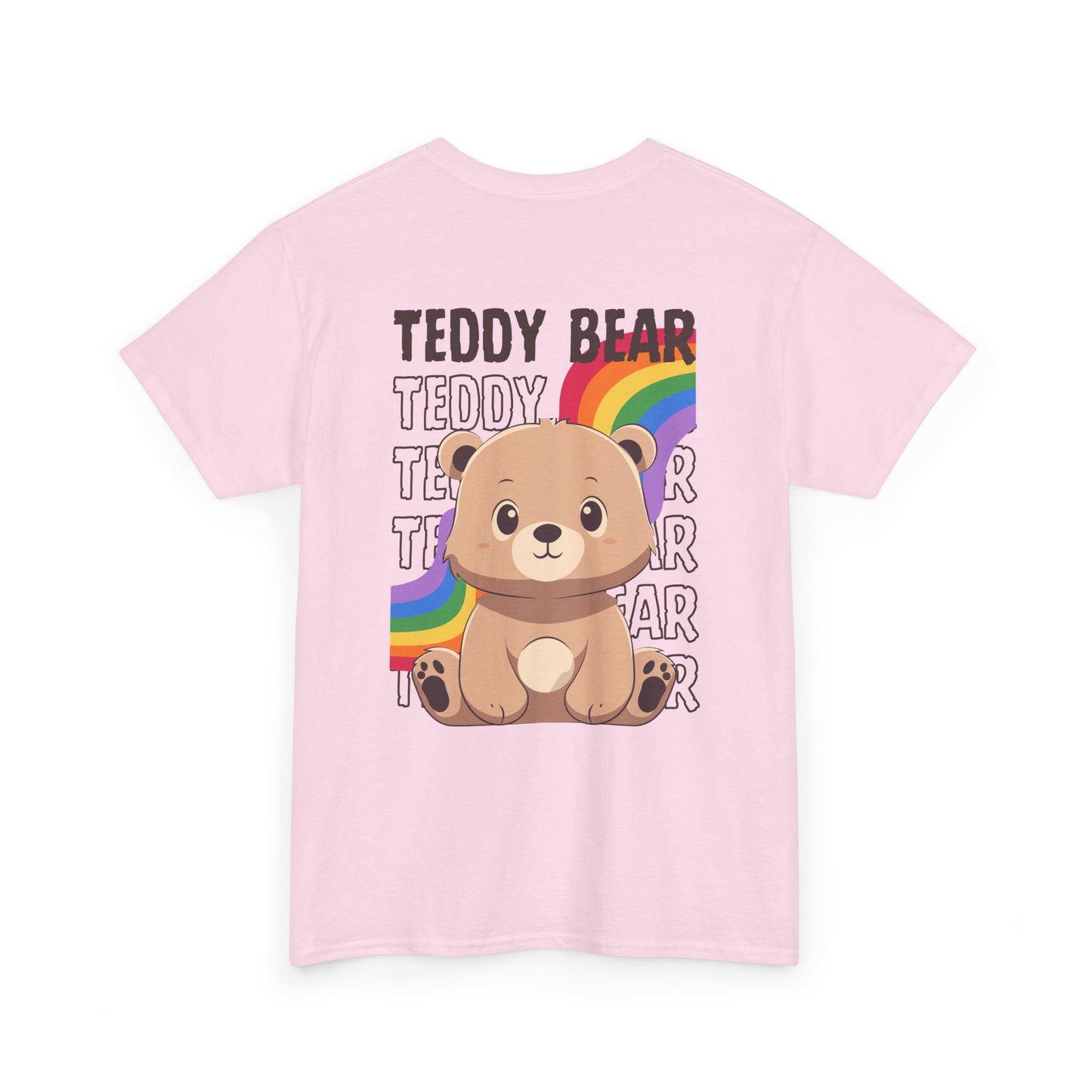 Teddy bear rainbow pancha (back) unisex crewneck t-shirt