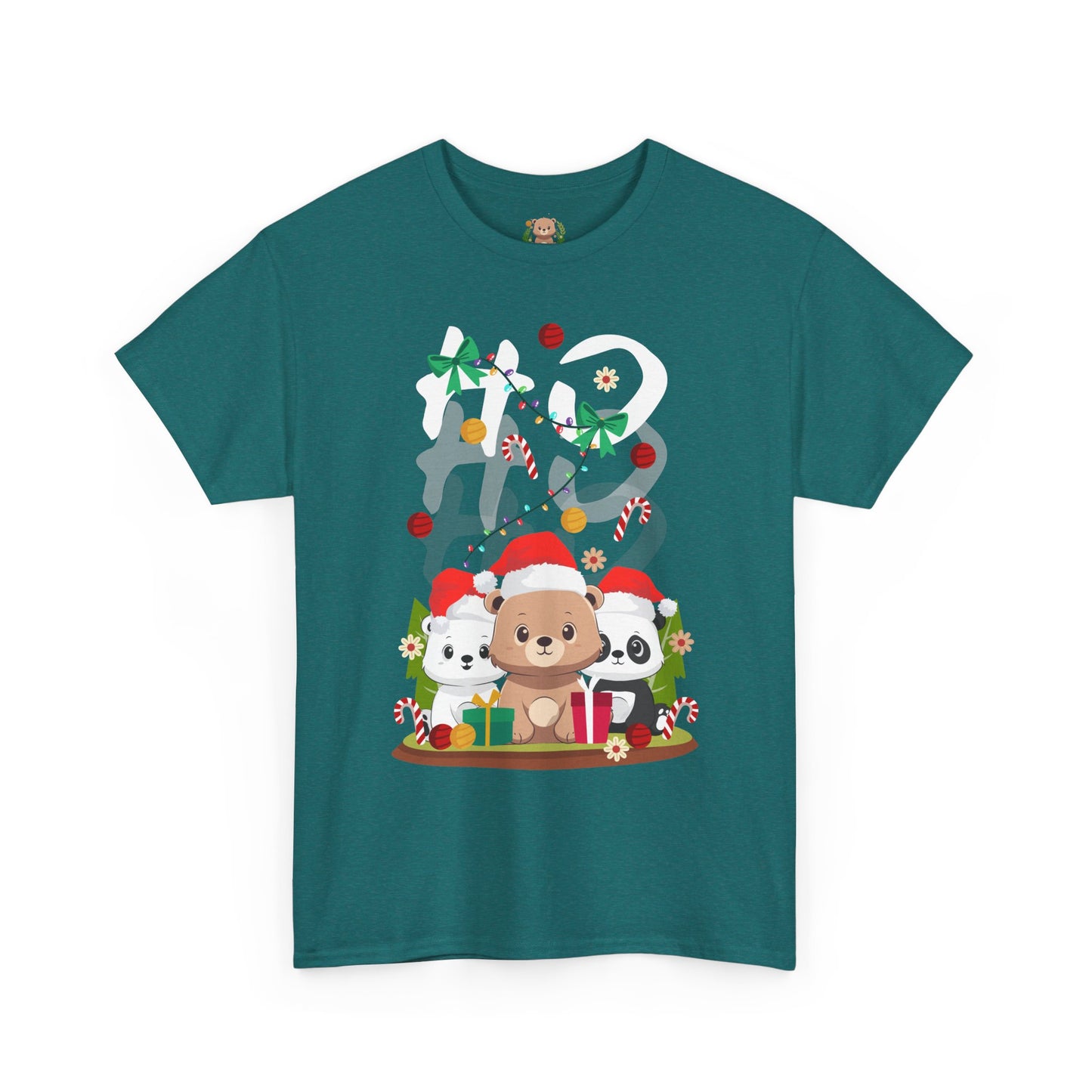 Ho Ho Ho Christmas bears (front) unisex crewneck t-shirt