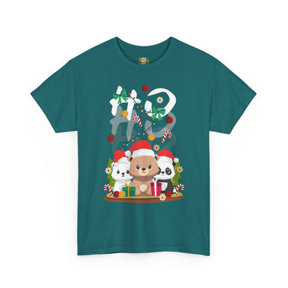 Ho Ho Ho Christmas bears (front) unisex crewneck t-shirt