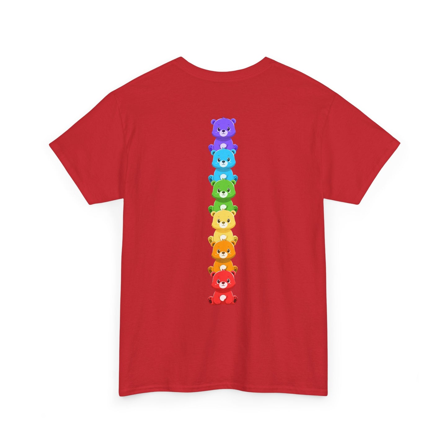 Rainbow bears line (back) unisex crewneck t-shirt